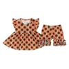 Summer Style Children Clothes Casual Design The Circle Printed Kids Clothing Sets for Girls