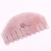 Natural Handmade Rose Quartz Jade Hair Comb for Head Massage