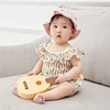 wholesale eco-friendly sleeveless children wear clothes set summer top and pants baby clothing girl