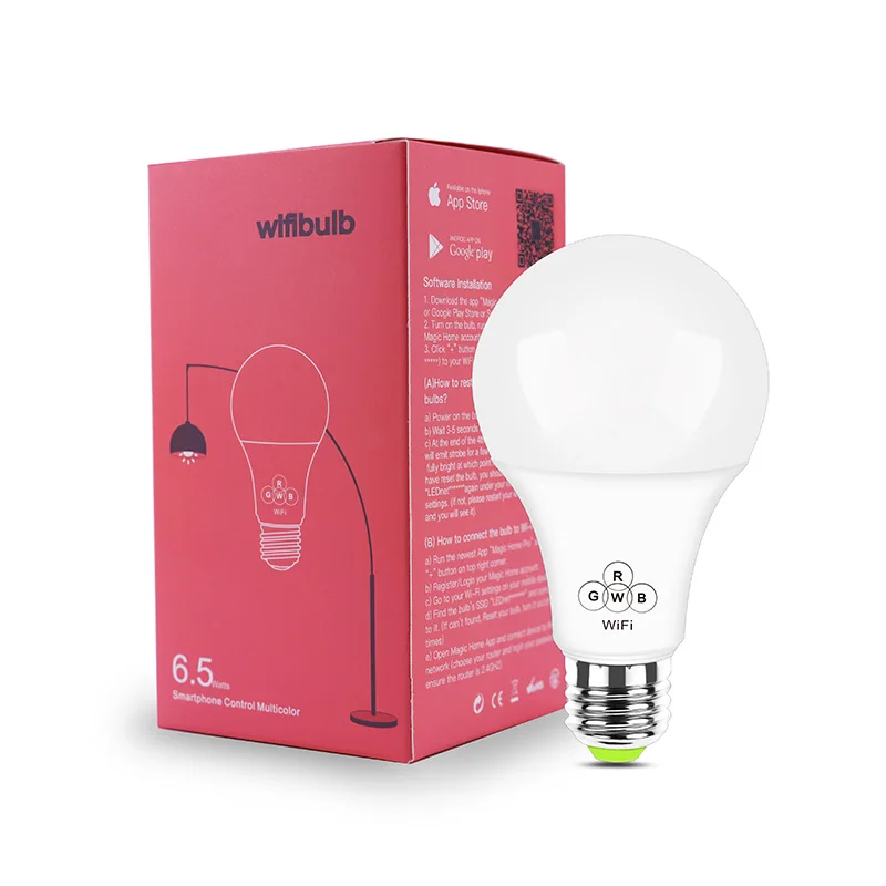 Good quality and price of wifi 6w bulb wi-fi light bulb uk wholesale wholesale rgbw wifi bulb