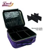 Purple Makeup Bag Portable Travel Cosmetic Bag Organizer Makeup Brush Carry Case Makeup Train Case With Compartment