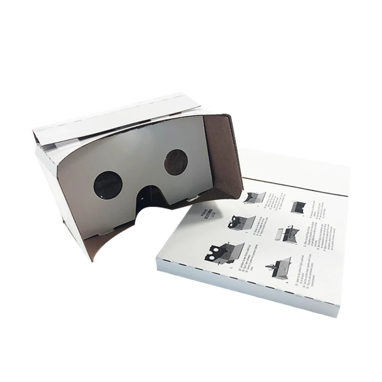 
Customized cardboard with headstrap 3d glasses with private label full color logo printing Virtual reality vr branded cardboard 