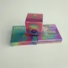 Eco-friendly paper material luxury customized holographic gift box make up boxes cosmetics box with customized shape logo