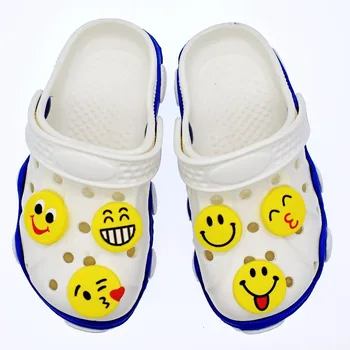 Stock Emoji Expressions Look Smile Face Design Pvc Rubber Shoe Charms ...