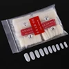 500pcs/bag 3 Colors Full-covered Oval Artificial Fingernails Round Fake Acrylic Nail Tips