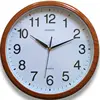 14 inches plastic wall clock with wood clock frame