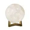 shenzhen factory rechargeable 3d led light optical illusion lamp with touch sensor switch 3d luna moon lamp