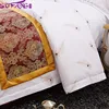 Hotel New Luxury Feather style 100% Cotton 800TC 4pcs bedding set/bed sheets