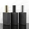 wholesale custom empty black frosted glass spray mist perfume bottle