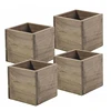 Home Garden Decor Wedding Flower Holder Rustic Barnwood Square Wooden Planter Box
