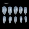 Japanese 600pcs/bag Waterdrop Stiletto Full Cover False Artificial Finger Nail Art Full Curved ABS Plastic Oval Nail Tips