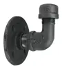 1/2" Rustic Iron Industrial Pipe Decor Coat Hook For Entryway