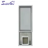 Australia 2017 latest design aluminum glass louver windows with pet door