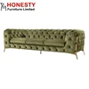 533 Home Furniture Modern Design Luxury Sectional Fabric Tufted Velvet Chesterfield Couch Living Room Sheila Sofa Set