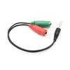 30cm 3.5mm male to double 3.5mm female Y splitter cable