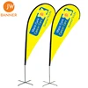 Outdoor custom fabric printing swooper teardrop wind sailing feather beach flag banner