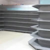 Double sided shelving units for shop display commercial back rack supermarket shelf rack