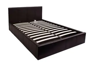 Modern Design White Black Pneumatic Pu Bed With Storage Bed Base