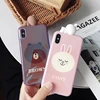 Blu-ray IMD shell sleeping bear bunny for apple x mobile phone shell for iphone7plus/8/7G/6s tide female