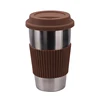 Online Shop Kitchen Accessories Set Double Layer Polishing 304 Stainless Steel 5ooml Water Cup Bottle Coffee Mug With Round Lid