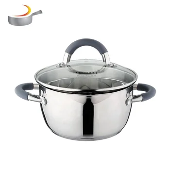 Healthy Cooking Pots Sets 6pc Stainless Steel Cookware Set With Pouring ...