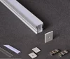 Small 12.2 mm inner wide Aluminum led profile PC diffused cover strong floor LED profile for strip light