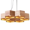 Home indoor lighting bent wood contemporary pendants lighting modern wooden chandelier