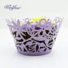 Decor wedding Birthday Party Baby Shower Wrap Laser Cut cupcake wrappers