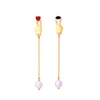 ed01968d Gold Jewelry Little Hand Two Yeah Designs Long Chains Earrings