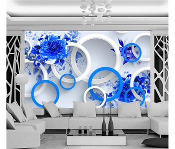 Biru Dan Putih Desain 3d Kamar Mandi Dinding Ubin Wallpaper Buy Biru Bunga Besar Desain 3d Dinding Mural Charming Bunga Besar Wallpaper Biru 3d Ruang Tamu Wallpaper Product On Alibaba Com