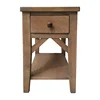 2800-138 storage drawer oak veneer MDF solid wood legs with power bar accent chair side table