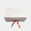 Custom Logo Printed Fashion White Foldable Cardboard Luxury Dancing Shoe Boxes With Ribbon