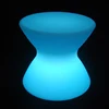 Good looking night shiny plastic LED light round coffee tables