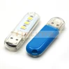 Portable Mini Keychain USB Power 3 SMD LED White Night Light U Disk Shape Laptop Lamp