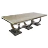 A8026 latest designs long 12 seater marble dining table big size