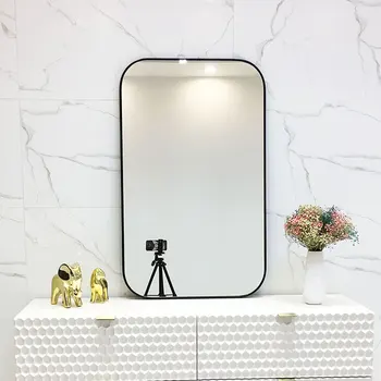 Whole Nordic Modern Rectangle Black Metal Frame Bathroom Wall Modern Rectangle Black Metal Frame