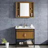 Washing cabinet drum washing machine cabinet balcony quartz stone washing pool with washboard bathroom cabinet combination