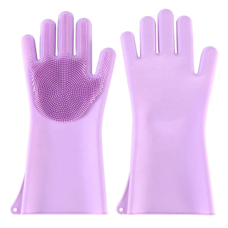 
Hot popular newest silicone washing dishwashing brush glove 