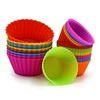 Factory Reusable FDA approved Round Mini Muffin Liners Silicone Baking Cups