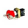 A1 Red Cap Cover Key Reset Lock Type Button Switch Emergency Stop