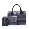 Fashion style modern korean hand bags wholesale alligator pattern leather 3 in 1 woman bag sets