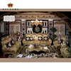 Luxury living room furniture french chair set sofa royal classic sofas french style home antique solid wood 4 seat gold sofa
