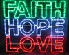 FAITH HOPE LOVE Rope Motif Light display