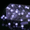 Slim CR2032 Button Battery Operated 2M 20L Warm White Silver Wire Crack Ball Shaped LED Copper Wire String Lights
