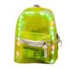 Custom Jelly Color Waterproof Clear Flash Female Bag LED Light Bag Women Lady Girls Transparent Beach Plastic Jelly Backpack