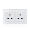 SRAN BS1363 wall mount electric UK 13A 2 gang 3 pin socket outlet