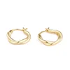New style clip on earring jewelry twisted loop 18k gold plated sterling silver earring