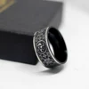 XULIN Classic Ring Four corner Mythical Dragon Greek symbols Retro Stainless Steel Ring Male Gift Punk Men Rings