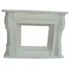 Western New Style Indoor White Marble Fireplace Surround Natural Stone Fireplace