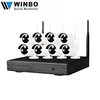 Full HD 8CH Wireless Wifi NVR Kit 8PCS 2MP Outdoor Waterproof IR IP Camera P2P Security CCTV System Video Surveillance Set